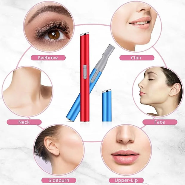 Chumia 2 Pcs Electric Eyebrow Trimmer Women Precision Face Razors Mini Shaver with Comb Christmas Women Gift Battery Opera...