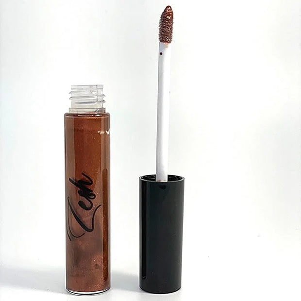 Zesh Cocoa Shine Lip Gloss - Enriched with antioxidant vitamin E and natural vanillin extract, 7g, Made in Canada - Produc...
