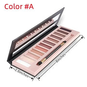 BestLand 12 Colors Makeup Smoky Eyeshadow Palette Natural Nude Matte Shimmer Glitter Pigment Eye Shadow Pallete Set Black ...