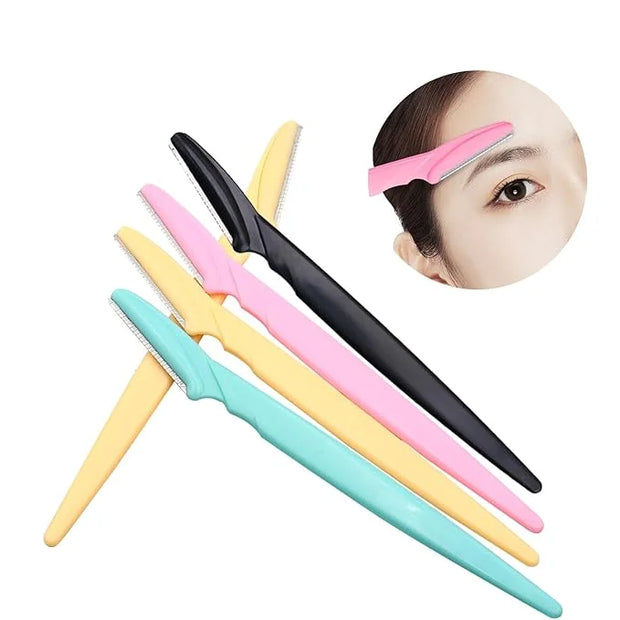 Eyebrow Razor for Women, iDeep 12 Pcs Eyebrow Razor with Safety Cover 4 Color Facial Hair Removal Shavers Dermaplane Razor...