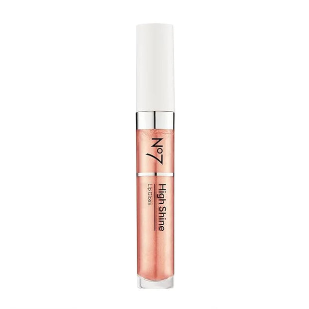 No7 High Shine Lip Gloss - Pink Latte - Moisturizing, High-Shine Lip Gloss with Jojoba Oil for Lips - Hydrating, Longwear ...