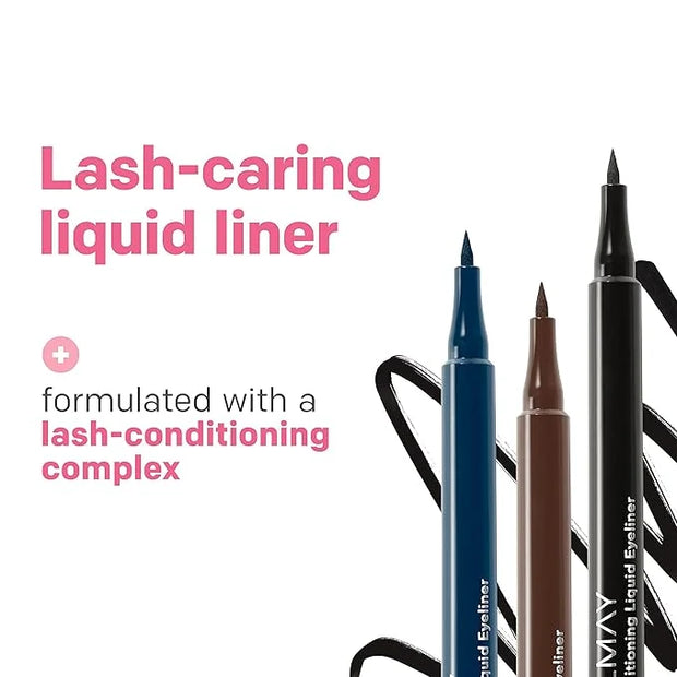 Almay Conditioning Liquid Eyeliner, Longwearing, Waterproof, Hydrating, 20 Brown, 0.03 fl oz. - Product Image