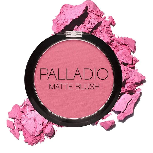 Palladio Matte Blush, Brushes onto Cheeks Smoothly, Soft Matte Look and Even Finish, Flawless Velvety Coverage, Effortless...