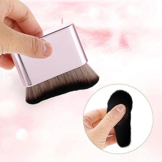Self Tan Brush Soft Body Makeup Brush Portable Self Tanning Brush Self Tanner Face Brush For Body & Leg Makeup（Pink Rose G...