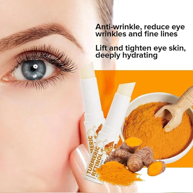 Lumibalm for Under Eye Bags, Turmeric Retinol Eye Cream Stick, Retinol Eye Cream Stick for Dark Circles, Wrinkles, Anti-Ag...