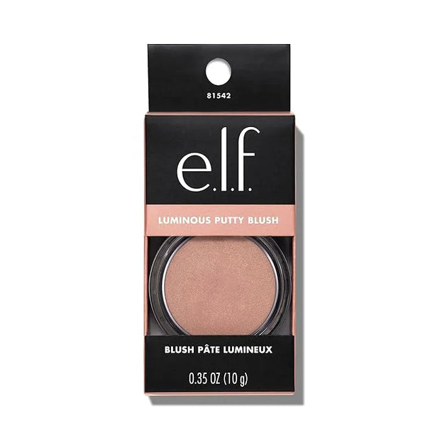 e.l.f. Luminous Putty Blush, Putty-to-Powder, Buildable Blush With A Subtle Shimmer Finish, Highly Pigmented & Creamy, Veg...
