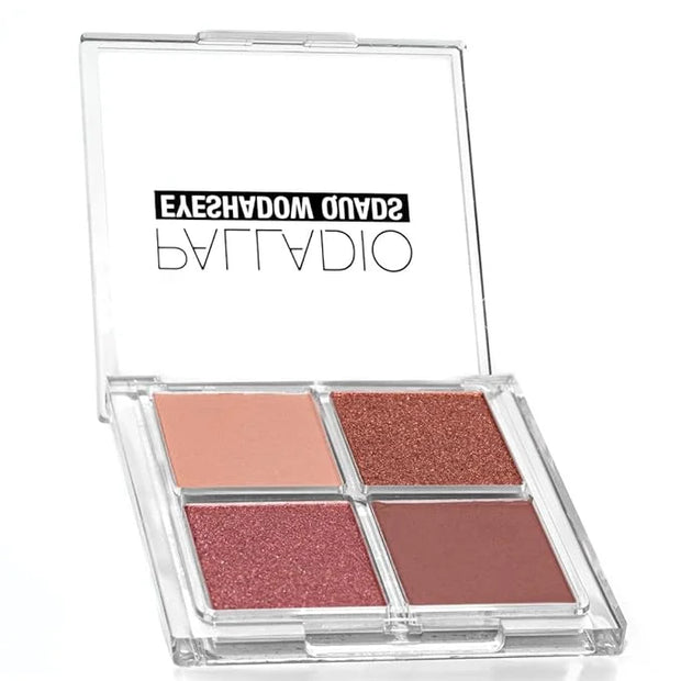 Palladio Eyeshadow Quads, Velvety Pigmented Blendable Matte, Metallic & Shimmer Finishes, Creamy Formula, Four Way Quad Ey...