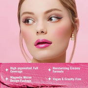 Oulac 3PCS Pink Lipstick Set | Metallic Lipstick, Moisturizing Lipstick, Lip Liner Stick | Smooth & Vegan | Ideal for Make...