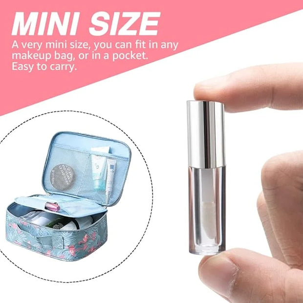 AMORIX 50PCS Mini Lip Gloss Tubes with Wand 1.2ml Empty Lip Gloss Containers Clear Refillable Travel Lip Balm Bottles for ...