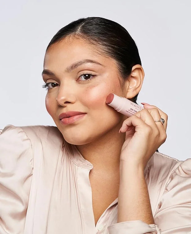 Wander Beauty On-the-Glow Blush and Illuminator - Bare/Nude Glow - 7-in-1 Hydrating Cream Blush & Highlighting Stick - Sti...