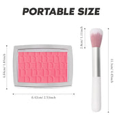 Cherry Blush Powder Blush for Cheeks with Brush, Matte Blush Palette Blush Powder Face Blusher, Natural Blendable Formula ...