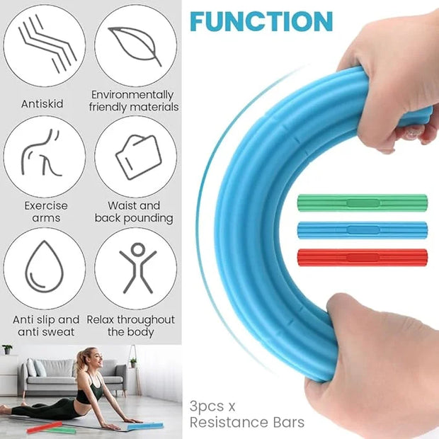 3pcs Flex Bar Tennis Elbow Therapy Bar 3 Resistance - Product Image