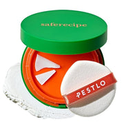 PESTLO Saferecipe No Sebum Grinding Sun Pact SPF 50+, PA+++ 0.63oz/ 18g- Grinding Dial Compact, Solid Cushion to a Soft Po...