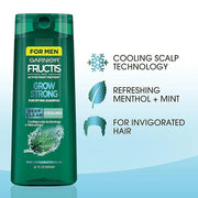 Garnier Hair Care Fructis Deep Clean Grow Strong Cooling Shampoo for Men for Invigorated Hair, 22 Fl Oz - Product Image