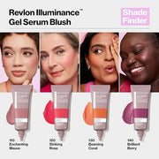 Revlon Illuminance Gel Serum Blush, Visibly Plump Cheeks, Dewy Finish and Hydrates All Day, 110 Enchanting Mauve, 0.37 fl ...