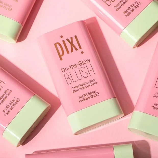 Pixi On-the-Glow Blush - Fleur, Hydrating Tinted Moisture Blush Stick with Ginseng, Aloe Vera & Fruit Extracts, For Cheeks...