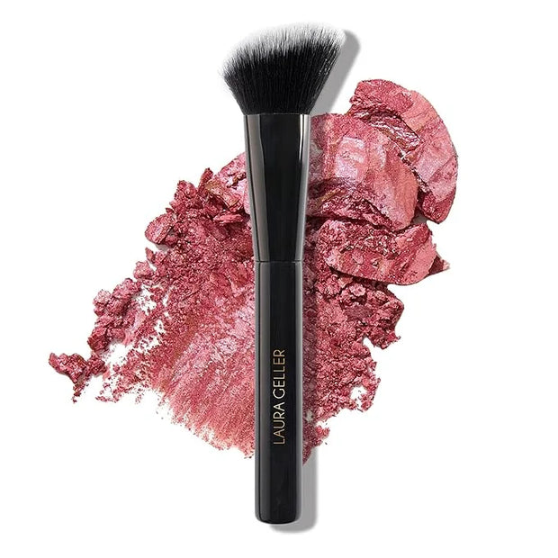 LAURA GELLER NEW YORK Baked Blush-n-Brighten Marbleized Blush + Angled Brush (04 Ethereal Rose, 47mm) - Product Image