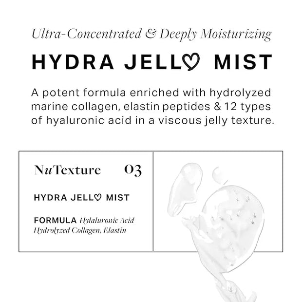 Jelloskin Hydra Jell Face Mist by AVA x NuTexture Hydrating Face Spray with Collagen, Hyaluronic Acid, Vitamin C & E - Pro...