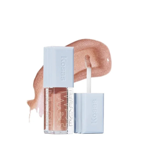 Kosas Wet Lip Oil Gloss - Hydrating Lip Plumping Treatment with Hyaluronic Acid & Peptides, Non-Sticky Finish (Unzipped) -...