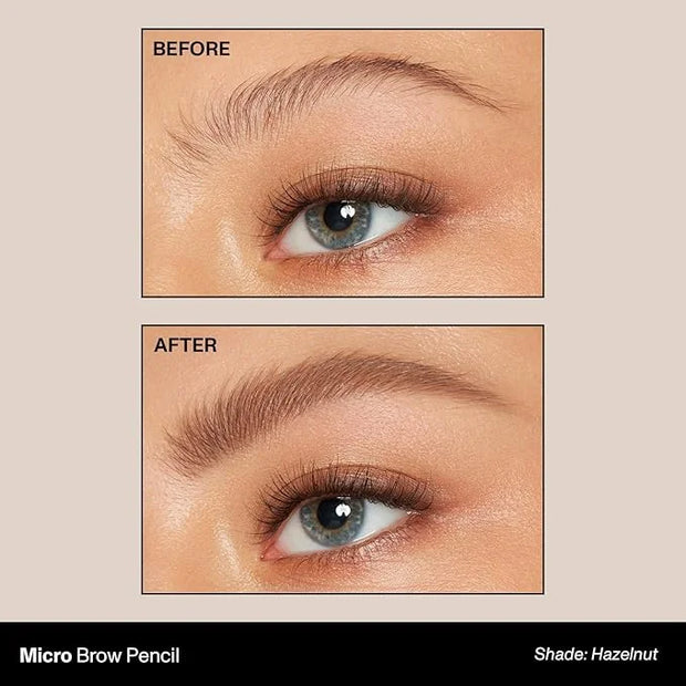 Morphe Micro Dual Eyebrow Pencil - Dual-Ended Brow Pencil Featuring a Retractable, Ultra-Precise, Pointed Tip - Richly Pig...