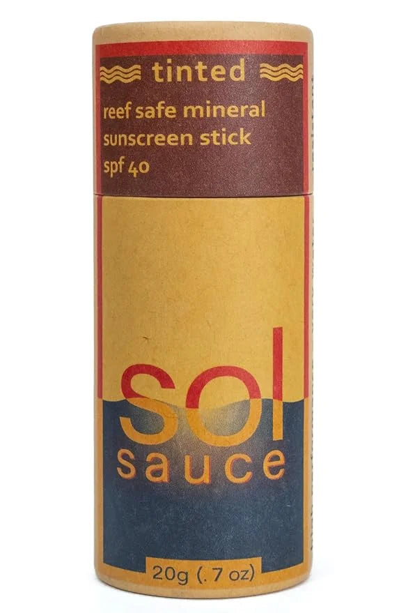 Mineral Sunscreen Stick • SPF 40+ • Quality Natural Ingredient • Water Resistant • Reef Safe • Only Zinc • Kid Safe (Tinte...