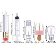 28 Pieces Transparent Empty Lip Gloss Tube Containers, Include 24 Pencil and Candy Shaped Oil Bottles, Ice Cream Funny Lig...
