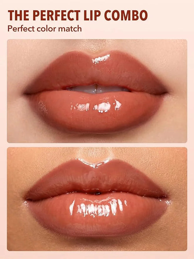 SHEGLAM 2-In-1 Lip Rules Liner & Gloss Pen Long Lasting Plumping Perfect Lip Combo Makeup Set-By The Book - Product Image