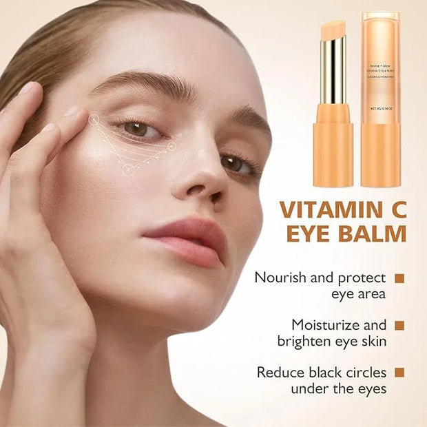 2PCS Revive Glow Vitamin C Eye Balm, Hydrating Eye Cream,Improve Dark Circles,Brightens Skin Tone,Reduces Puffiness - Prod...