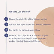Disco Men's Eye Bag Treatment, Roller Serum for Men, Under Eye Cream Natural Caffeine Anti Aging Stick Balm, Reduce Puffin...