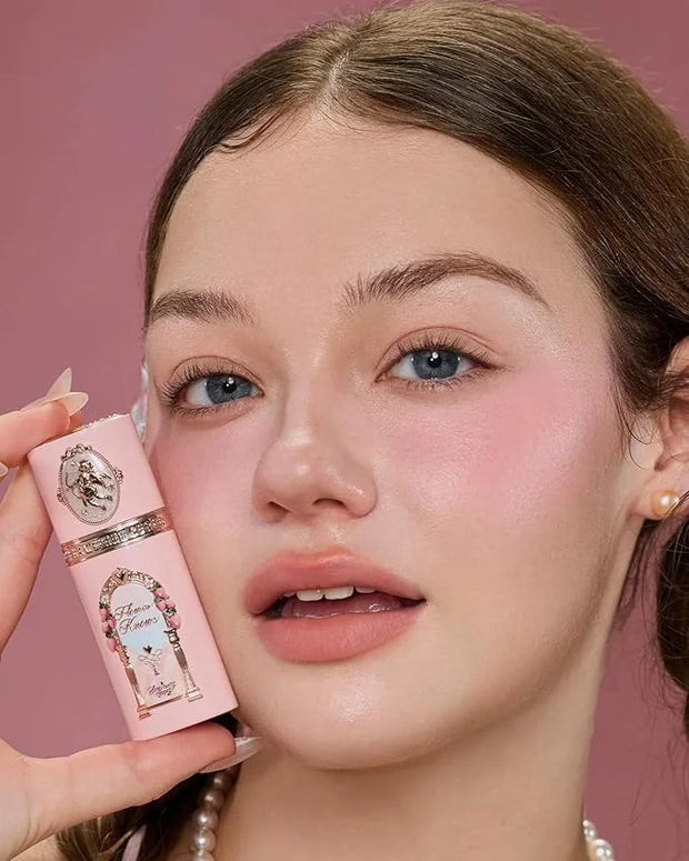 Flower Knows Strawberry Cupid All Day Glow Liquid Blush,Water- & Sweat-Resistant Blush for Cheeks,Blendable Dewy Finish wi...