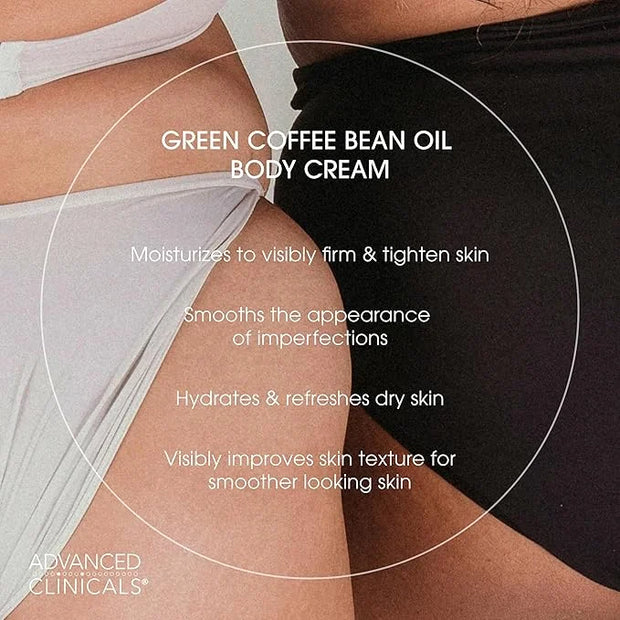 Advanced Clinicals Retinol Body Cream + Green Coffee Bean Oil Thermo - Firming Body Lotion 2pc Skincare Set For Women & Me...
