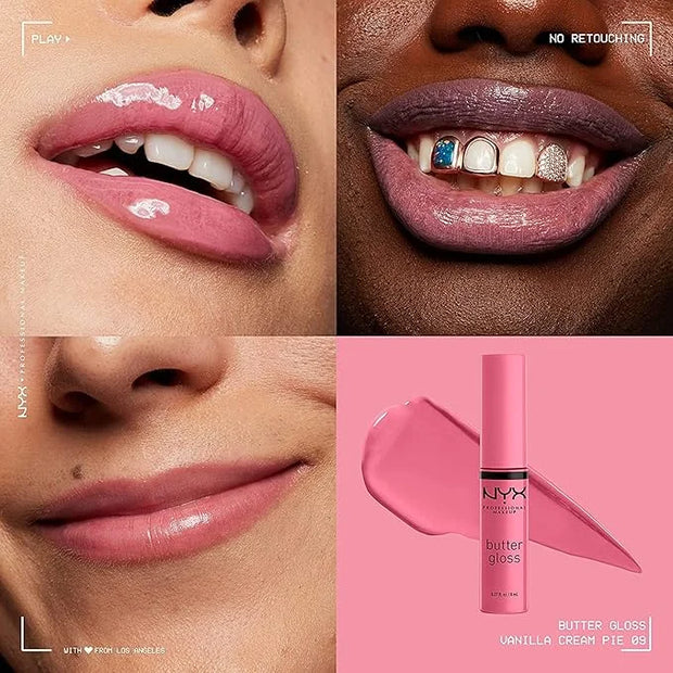 NYX PROFESSIONAL MAKEUP Butter Gloss, Non-Sticky Lip Gloss - Vanilla Cream Pie (Mauve) - Product Image