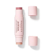 Wander Beauty On-the-Glow Blush and Illuminator - Dusk/Nude Glow - 7-in-1 Hydrating Cream Blush & Highlighting Stick - Sti...