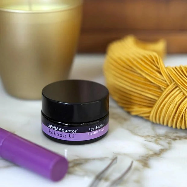 DERMAdoctor Kakadu C Dermatologist Formulated Eye Souffle, Vitamin C and Caffeine Eye Cream. Dark Circles Under Eye Treatm...