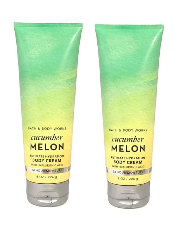 Bath & Body Works Ultimate Hydration Body Cream For Women 8 Fl Oz 2- Pack (Cucumber Melon) - Product Image