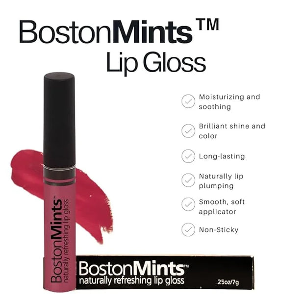 Dot Rose Lip Gloss (.25oz) -Vegan, Gluten-Free, Cruelty -Free formula with Aloe, Vitamins C & E, Spearmint extract and a s...