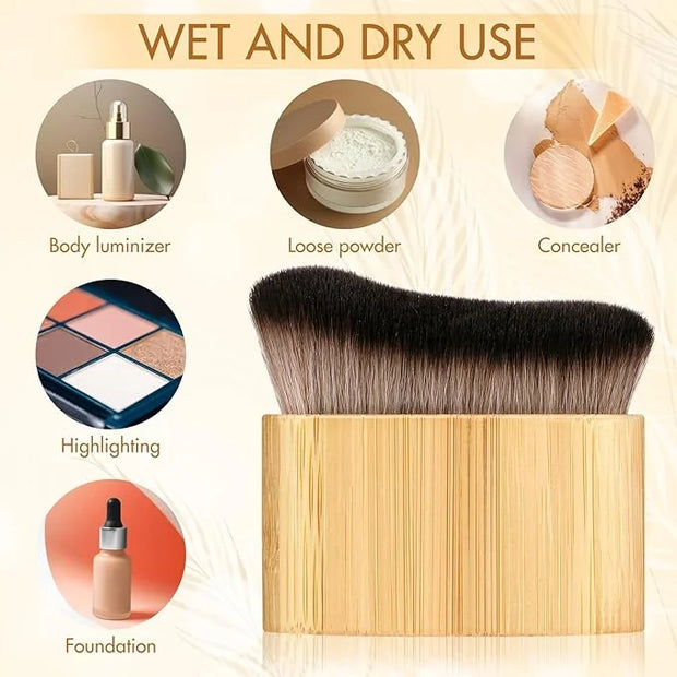 Ouligay Self Tan Brush Portable Self Tanning Brush Kabuki Brush for Self Tanner Brush Sunscreen Liquid Foundation Body Mak...
