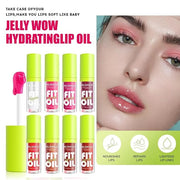 4 Colors Fat Oil Lip Gloss, Lip Oil Lip Glaze Hydrating Lip Glow Oil Big Brush Head Moisturizing Lip Gloss, Shiny Transpar...