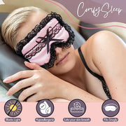Celestial Silk Mulberry Silk Sleep Eye Mask with Adjustable Elastic Strap (One Size, Silk & Lace) - Product Image