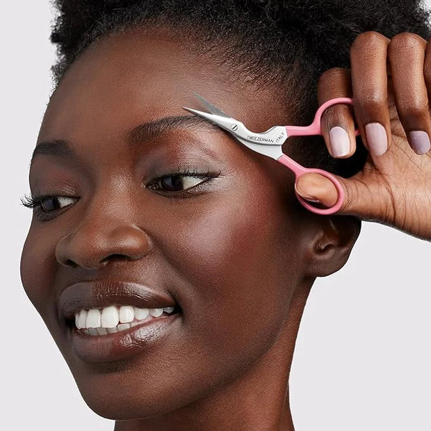 Tweezerman Exclusive Tea Rose Brow Shaping Scissors & Brush - Product Image