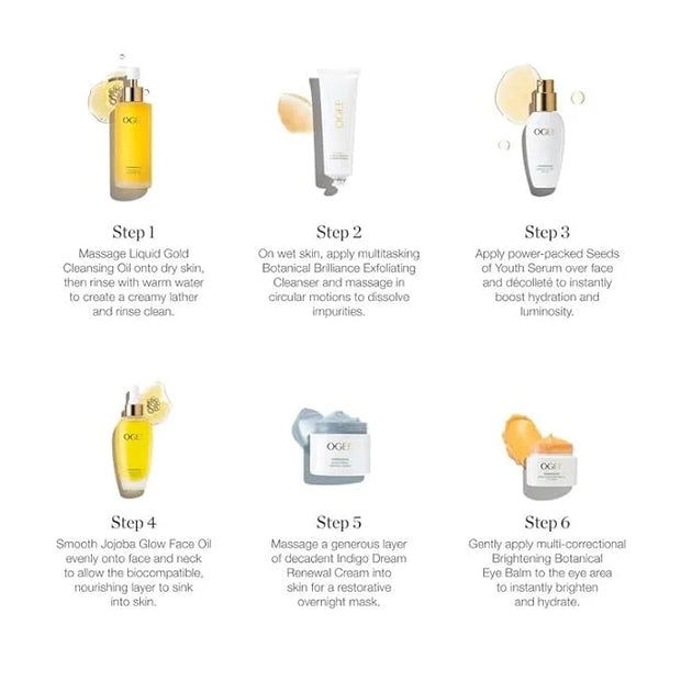Ogee Discovery Set - Skincare Gift Set - Best-Sellers in Travel-Friendly Sizes - Includes Hyaluronic Acid Serum, Brighteni...
