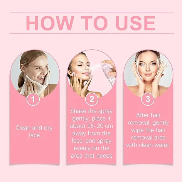2pcs Hair Identifier Spray for Face Shaving, Skin Body Hair Identifying Spray With Razors,Hair identifier for Face Dermapl...