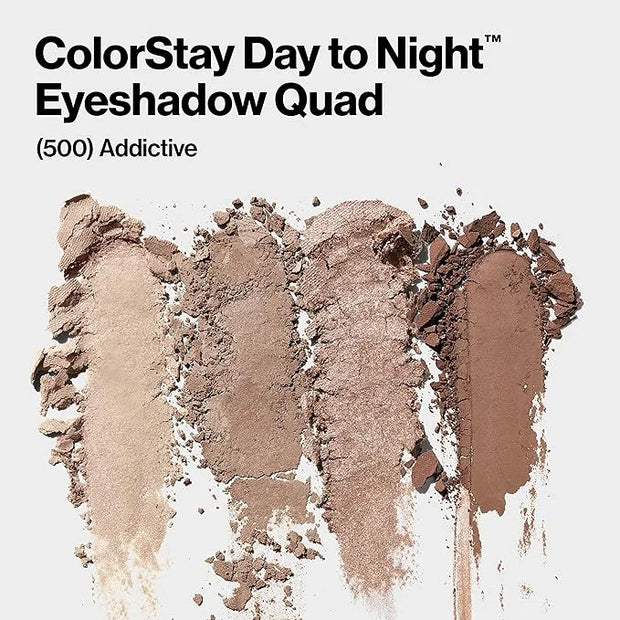 Revlon ColorStay Day to Night Eyeshadow Quad, Longwear Shadow Palette with Transitional Shades and Buttery Soft Feel, Crea...