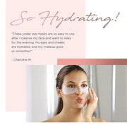 AZURE Rose & Collagen Hydrating Under Eye Pads - Anti Aging, Revitalizing & Moisturizing Eye Mask Patches - Reduces Fine L...