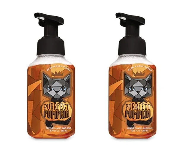 "Bath and Body Works Purrfect Pumpkin Gentle Foaming Hand Soap - Pair of 2" - Product Image