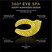 Eye Patches for Puffy Eyes - Under Eye Mask Dark Circles and Puffiness- Gold under Eye Patches, Collagen Eye Pads, Eye Bag...