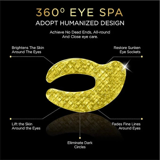 Eye Patches for Puffy Eyes - Under Eye Mask Dark Circles and Puffiness- Gold under Eye Patches, Collagen Eye Pads, Eye Bag...