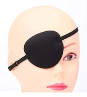 Adults And Kids Black Adjustable Soft and Comfortable Sponge Eye Patch Strabismus Eye Mask With Buckle For Recovery Eye An...