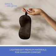 SLEEP & GLOW Silk Sleep Eye Mask Luxury Mulberry 22 Momme 100% Natural Triple Silk Blindfold with Adjustable Strap for Com...