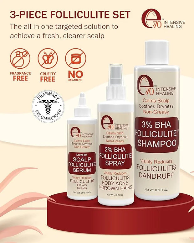 3% BHA Folliculitis Shampoo - Clarifying Shampoo with Salicylic Acid, Tea Tree Oil & Chamomile Extracts - Ideal for Flaky,...